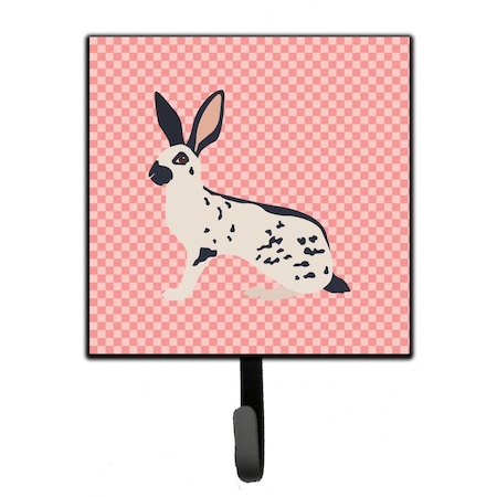 Carolines Treasures English Spot Rabbit Pink Check Leash or Key Holder BB7961SH4